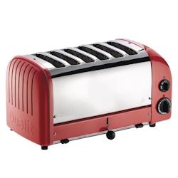 Grille-pain 6 tranches rouge Vario Dualit 60154 - E-GD395_0