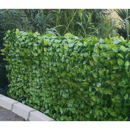 HAIE ARTIFICIELLE FEUILLES DE ROSIER + 12 ATTACHES - 1,00MX3M JET7GARDEN