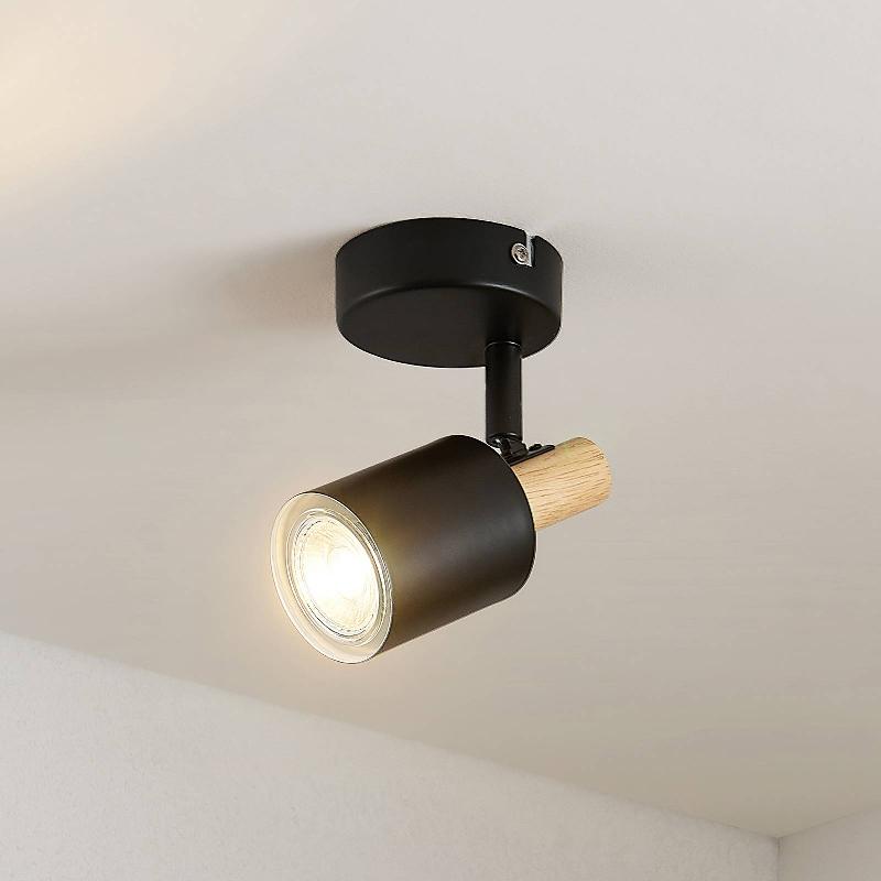 LINDBY JUNES SPOT MURAL LED À 1 LAMPE, NOIR