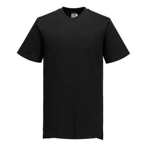 LOT DE 2 - PORTWEST C195 CHEF COTTON MESHAIR T-SHIRT NOIR - TAILLE S