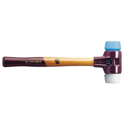 MAILLET AVEC BOITIER MALLEABLE ET MANCHE BOIS DIAMETRE 30 - SAM