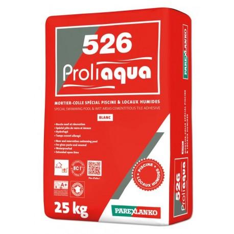 Mortier-colle hammam piscine Proliaqua blanc ParexLanko L526BL25 - 25 kg - hydrofugé et idéal pâte de verre_0