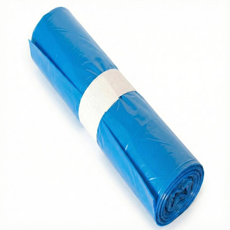 NOVACLEAN Sac Poubelle 30L HD 12µ - Bleu PEHD Vierge - Identification Flux Recyclage et Bureau - Lot de 500 - bleu SP30HD12-BL_0