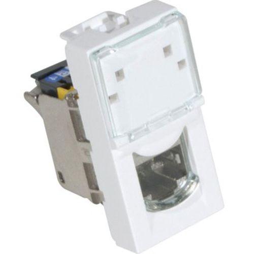 PLASTRON MOSAIC 225X45 1 PORT RJ45 CAT 6A STP - LEGRAND