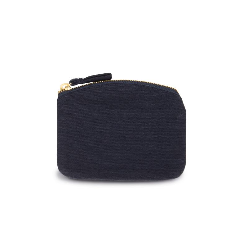 Pochette à fermeture zippée en coton canvas - Réf: KI0742 - Kimood_0
