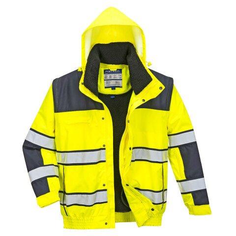 PORTWEST C466 BLOUSON HIVIS 3 EN 1 JAUNE/MARINE - TAILLE M