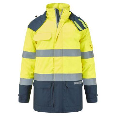 PORTWEST FR617 PARKA BIZFLAME HV JAUNE/MARINE - TAILLE XL