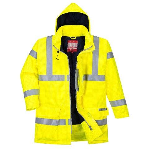 PORTWEST S778 PARKA BIZFLAME RAIN HI-VIS MULTIRISQUE JAUNE - TAILLE 5XL