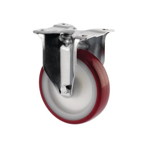 ROULETTE FIXE EN POLYURÉTHANE H HT:200 MM FORCE:350 KG - TENTE