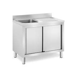 Royal Catering - Royal Catering RC-IKS11 Plonge En Inox Professionnelle Sur Meuble Bas Armoire Placard Avec Évier Acier Inoxydable (1 bac : 400 x - i_0