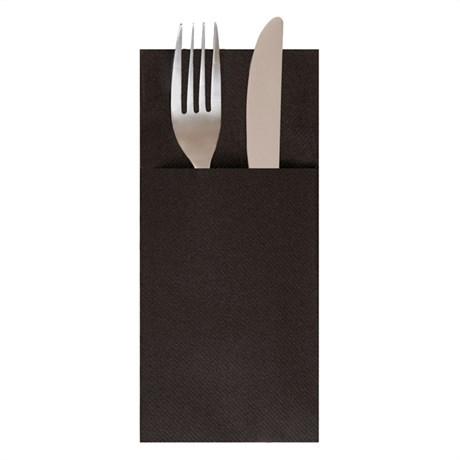 SERVIETTE CANGURITO 55 G/M² 33X40 CM AIRLAID NOIR (VENDU PAR 900)