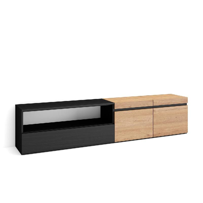 SKRAUT HOME Meuble TV, Banc Télé, 200x45x35cm, Pour les TV jusqu'à 80