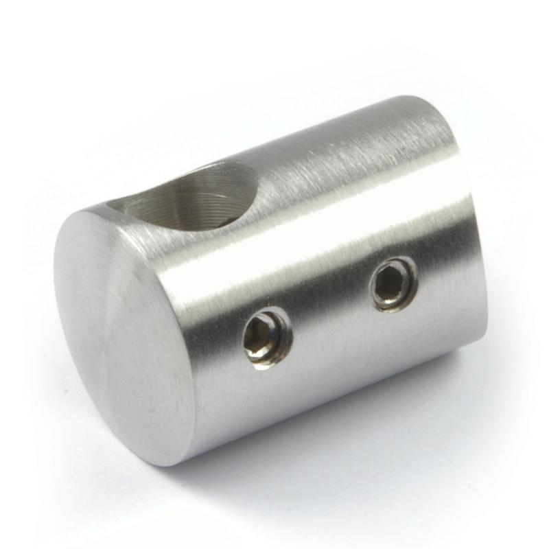 SUPPORT DE BARRE INOX 304 GAUCHE - 42MM