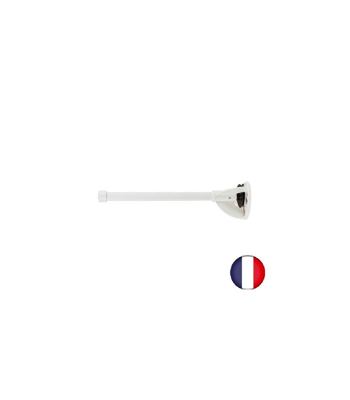 Support avec ventouse pour vitrine - Couleur blanc - Fabrication française - Référence : IM145_0