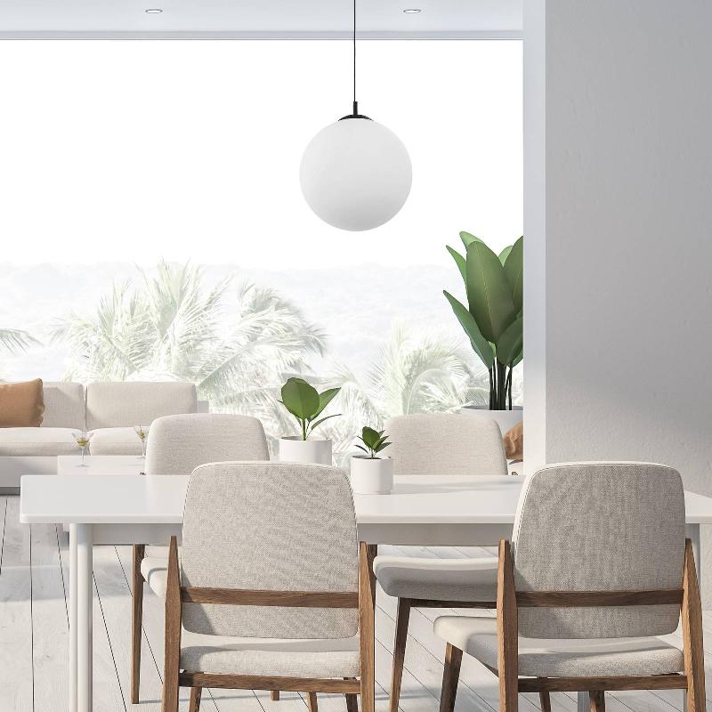 TK LIGHTING SUSPENSION MAXI, Ø 30 CM, À 1 LAMPE, ABAT-JOUR EN VERRE
