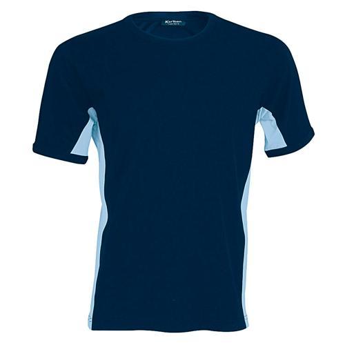 T-SHIRT BICOLORE EQUIPE MARINE CIEL