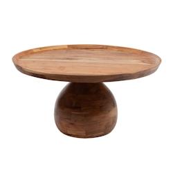 Table basse Goutte en   -  Marron Rond Bois Amadeus 80x80 cm - marron 3520071973661_0
