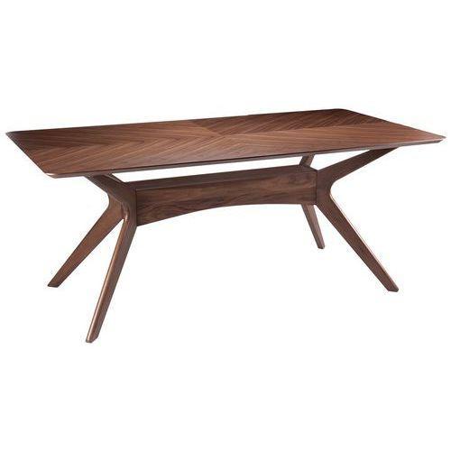 TABLE RÉUNION HELGA 180X75X95 CM BOIS MASSIF TEINTE NOYER - SOMCASA