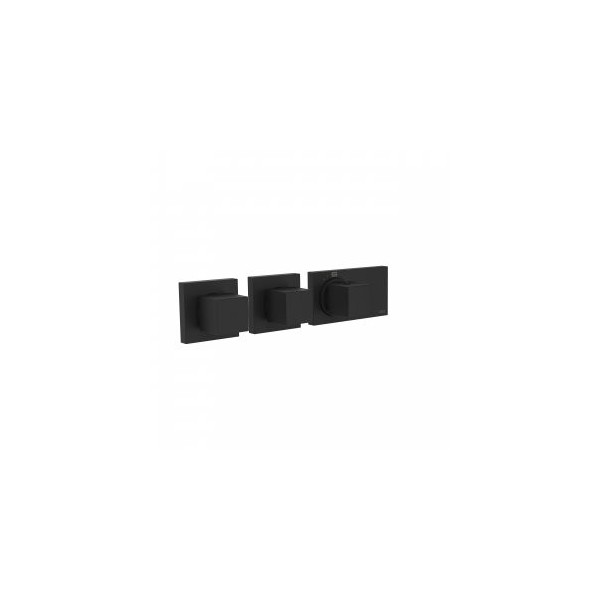 THERMOSTATIQUE À ENCASTRER BLOCK SYSTEM 4 VOIES NOIR MAT - TRES 20725499NM
