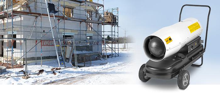 Chauffage soufflant direct au fioul IDE 60 D - 60 kW - Réservoir intégré avec châssis mobile_0