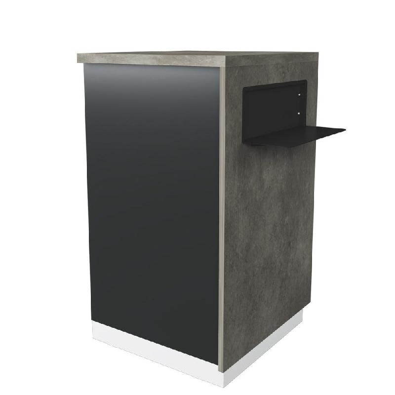 Comptoir Minimaliste finition béton et gris anthracite L61xP58xH100cm_0