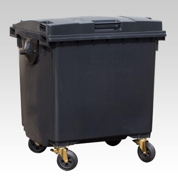 Conteneur poubelle d'extérieur 4 roues - 1000L - Vert - Marque Rolléco_0