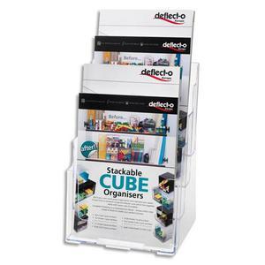 Deflecto porte-brochures 4cases format a4 transparent_0