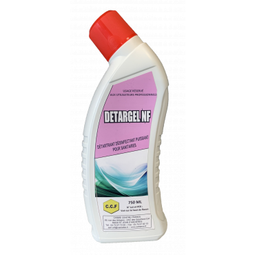 Détartrant puissant DETARGEL NF pour sanitaires - Gel concentré acide prêt à l'emploi_0