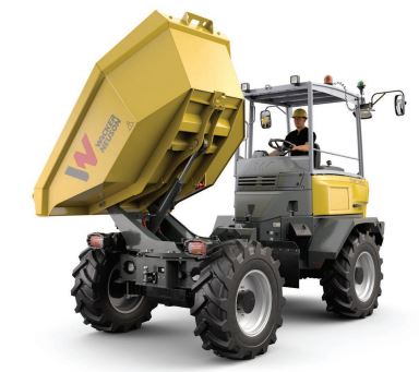 Dumper sur pneu à transmission hydrostatique, charge utile 6000kg, utilisé pour le transport et évacuation des matériaux - GIRABENNE 3150 L - disponible en location_0