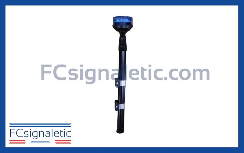Gyrophare bleu sur mât moto classe 1 Phantom 911 SIGNAL 081601B_0