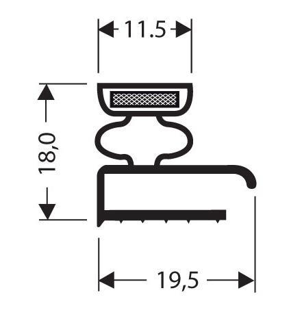 Joint pvc plat aimante pour meubles frigos jpf-101_0