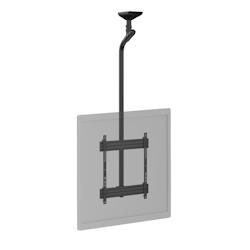 KIMEX Support TV plafond 1 écran mode portrait 65''- 75'' Hauteur 225 cm noir - noir 3700685426337_0