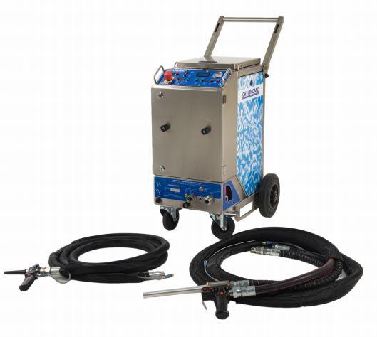 Machine de nettoyage cryogénique Cryonomic - Set Combi 73R avec trémie 30kg et pression jusqu'à 16 bar_0