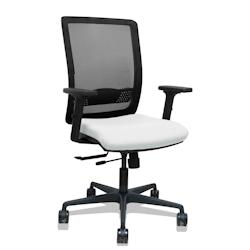 Piqueras y Crespo Silla Haches traslack malla negra asiento bali blanco brazos 2D ruedas 65mm - blanc multi-matériau 395TKM840B10B2DB68R65_0