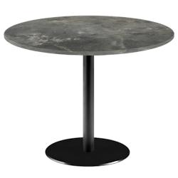 Restootab - Table Ø120cm - modèle Rome pierre métallisée - gris fonte 3760371519576_0