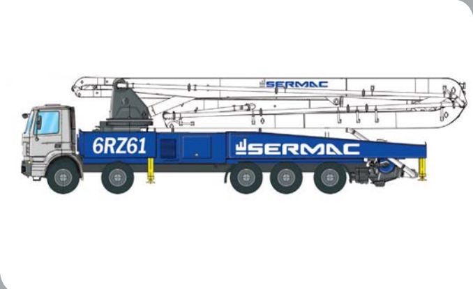 Sirio 6RZ61 - Camion pompe à béton avec flèche RZ à 6 sections et performances élevées_0