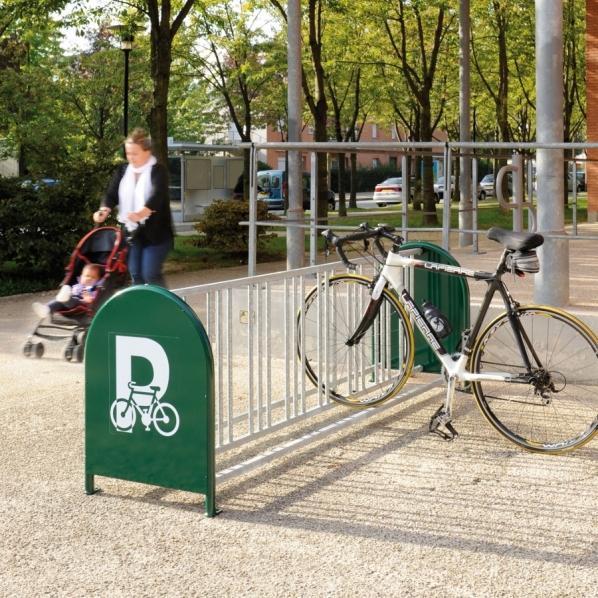 Support à vélos 16 places - PROCITY® - Acier galvanisé avec panneaux signalétiques_0