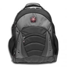 WENGER SAC À DOS SYNERGIE PC 15,4 POLYPROPYLÈNE NYLON ET PVC 2 COMPARTIMENTS NOIR L45 X H56 X P25 CM