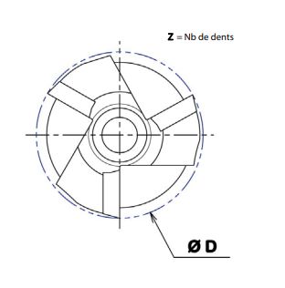 130 fs 11 - fraise à plaquette - evatec tools - diamètre : 16_0