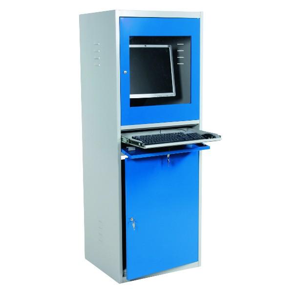 Armoire à ordinateur - Tiroir rétractable clavier/souris - Auto-ventilée - Compatible écran jusqu'à 19'' - Rolléco_0