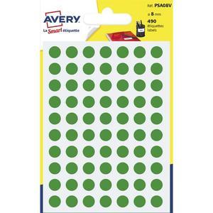 Avery sachet de 490 pastilles ø8 mm. Ecriture manuelle. Coloris vert._0