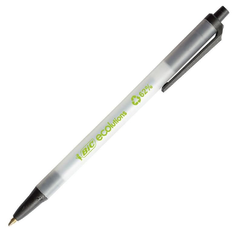 BIC STYLO-BILLE BIC ECOLUTIONS - RÉTRACTABLE - 0,7 MM - NOIR (PRIX À L'UNITÉ)