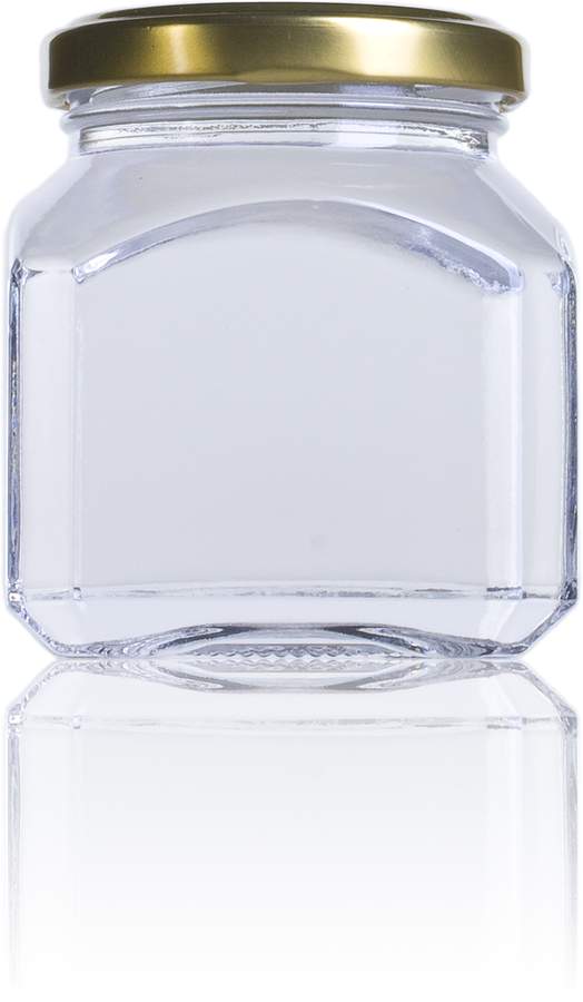 Bocal en verre Quadro Firenze 212 ml - Twist Off TO 58 - Verre blanc avec poignée_0