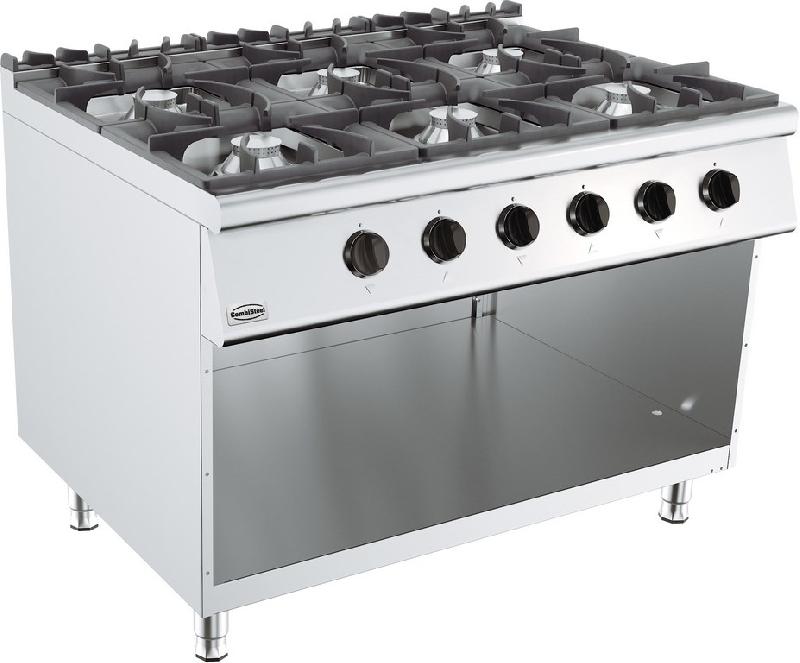 Cuisinière à gaz 6 brûleurs - 1200x900x900 mm - 7178.3010_0