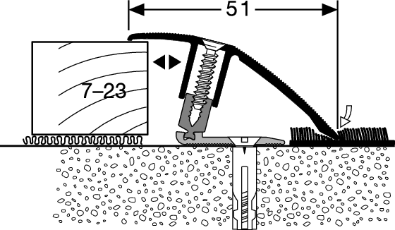 Profilés en PVC - Système de barres Dénivelé Flex - Marque Romus_0