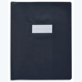 ELBA PROTÈGE-CAHIER EN PVC LUXE OPAQUE GRAINS LOSANGE ÉPAISSEUR 20/100È FORMAT 24X32CM NOIR