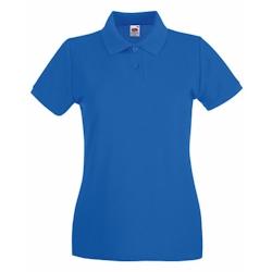 FRUIT OF THE LOOM, Polo femme, manches courtes, patte de boutonnage 2 boutons ton sur ton, bleu royal, XL, - XL bleu 7865540193048_0