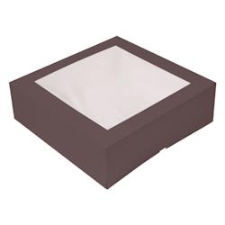 García de Pou Garcia de Pou 100 unités - Boîtes Pâtisseries Avec Fenêtre 'Thepack' 250 G/M2 + Opp 32X32X10 Cm Chocolat Carton Ondulé Nano-Micro_0