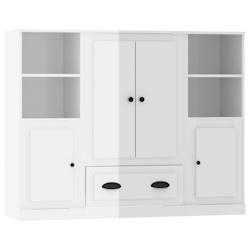 Helloshop26 - Buffet bahut commode armoire meuble de rangement organisateur cuisine salle de séjour salons 3 pcs brillant bois 02_0037028 - 300021317_0