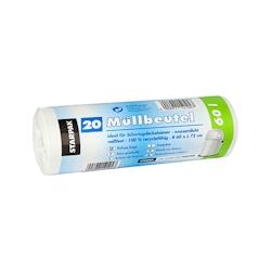 Starpak Sacs poubelle, LDPE 60 l 72 cm x 60 cm blanc - blanc plastique 12104_0